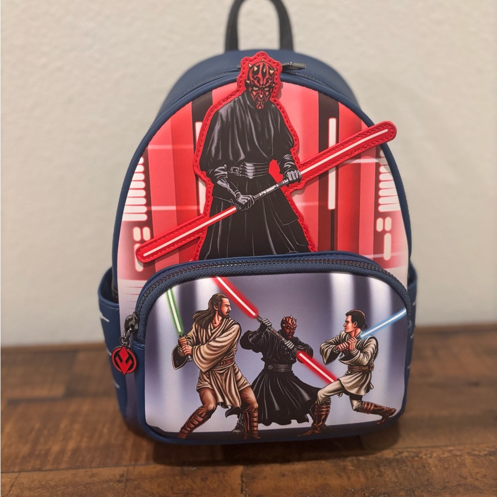 Loungefly Star Wars Darth Maul Backpack - Blue and Red NWT